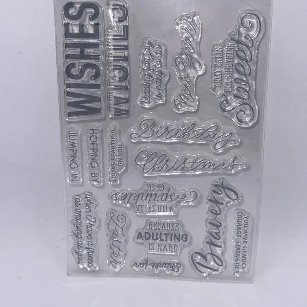 MORE THAN WORDS - Photopolymer STAMPIN' UP RUBBER STAMP SET 150069 sentiments